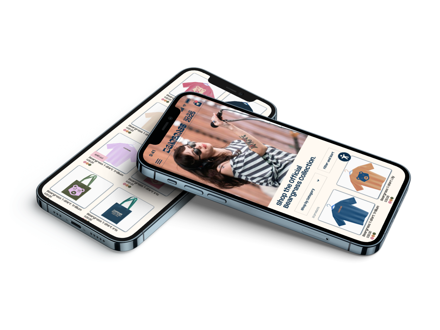Mobile app planning and navigation screens